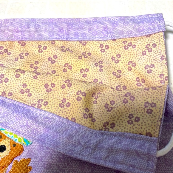 Dance shoe bag or indoor school shoe bag . Hand crafted with applauded bear - Picture 3 of 4